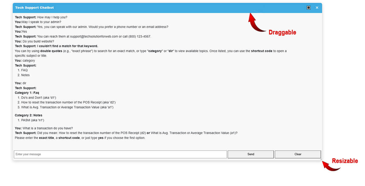 Tech Solution for Web - Tech Support Chatbot